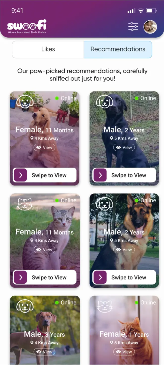 Swoofi App Screenshot